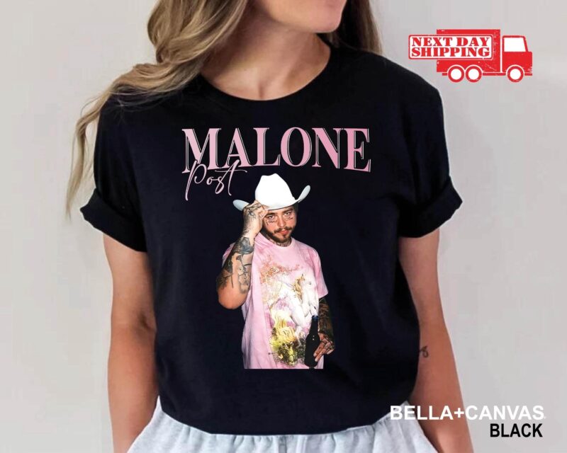 Pink Post Malone Posty Rapper T-Shirt