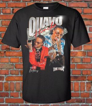 QUAVO 90s Style Bootleg The Migos ATL Hip-Hop Rap T-shirt