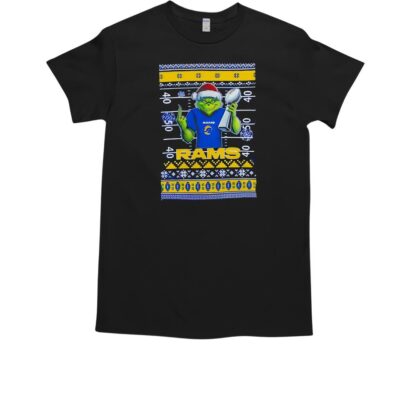 Rams X Grinch Super Bowl Trophy Ugly Christmas T Shirt