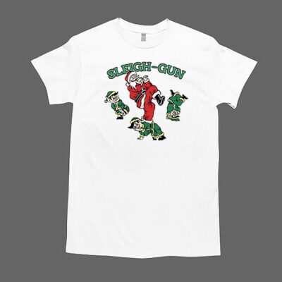 Santa Sleigh Gun Christmas 2024 T Shirt