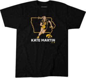 Shop Kate Martin #20 Iowa Hawkeyes T-Shirt