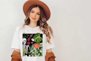 Skeleton Plant Lover You Make Me Feel Alive T-Shirt