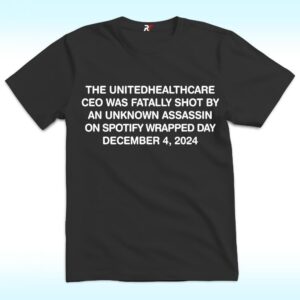 Spotify Wrapped 2024 UnitedHealthcare CEO T-Shirt