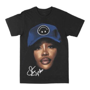 Sza Smiley Big Face Graphic Tee Shirt