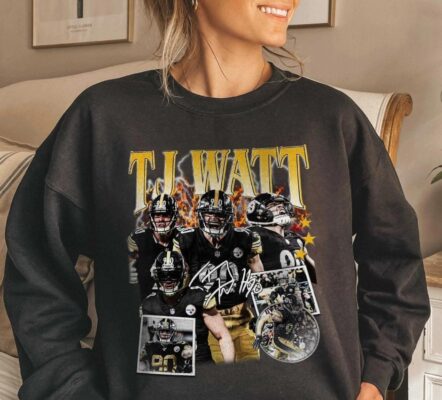 Tj Watt Vintage 90s Graphic Style Sweatshirt, Tj Watt Shirt