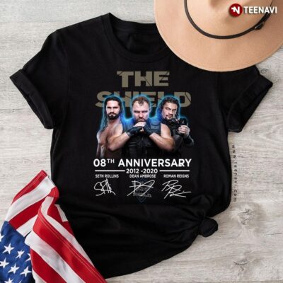 Wrestler The Shield 8th Anniversary Shirt