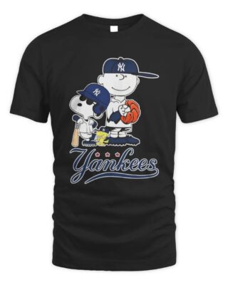 Yankees 2024 Shirt Featuring Peanuts Baseball Characters