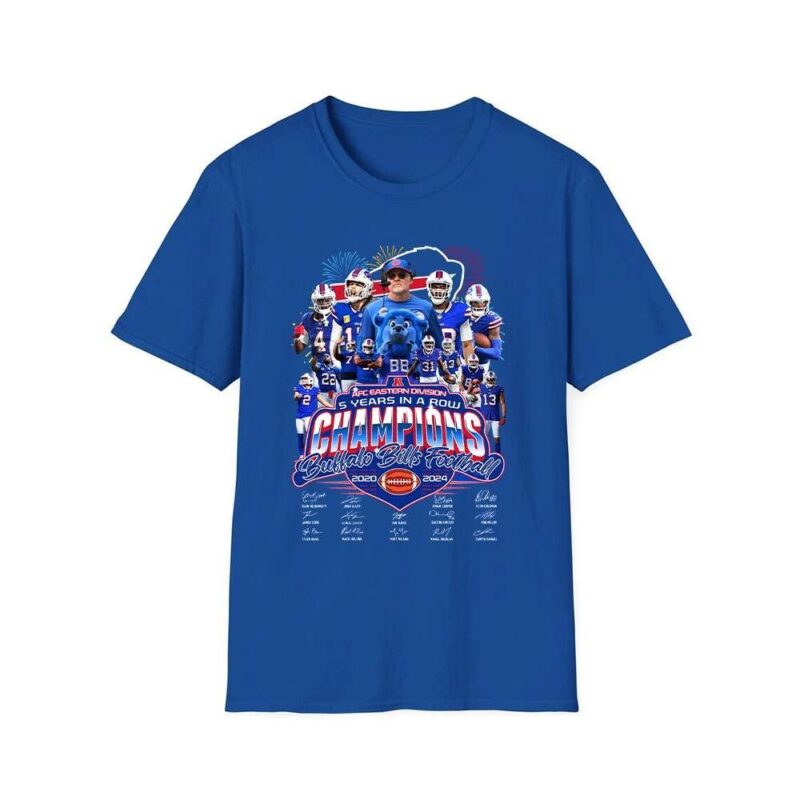 AFC Eastern Division 5 Years In A Row Bills Shirt