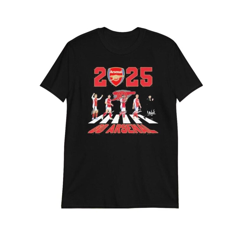 Arsenal 2025 Go Gunners Team Signature Shirt