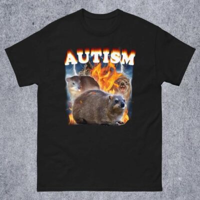 Autism Funny Hyrax Meme Tee Shirt