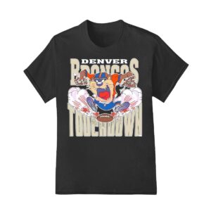 Denver Broncos NFL X Tasmanian Devil Looney Tunes tuchdown graphic shirt