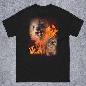 Funny Rock Hyrax Fire Meme Tee Shirt