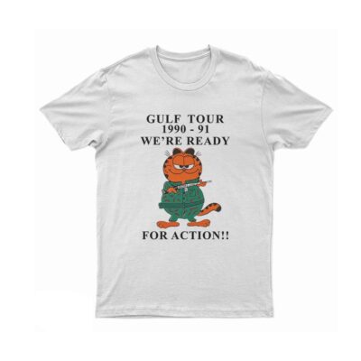 Garfield Gulf Tour Shirt 199091 Ready for Action Vibes