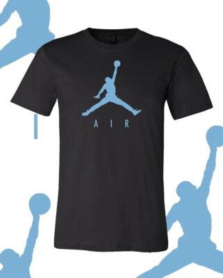 Jordan AIR UNC Blue Logo shirt