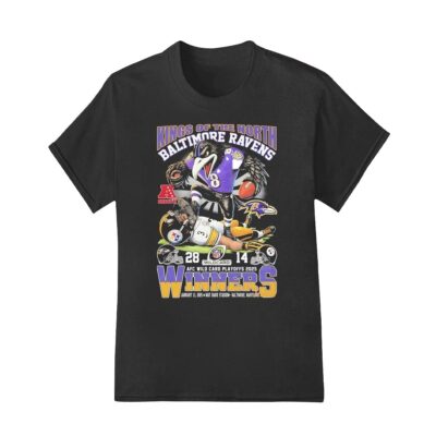 Kings Of The North NFL Baltimore Ravens AFC Wild Card Playoff 2025 Winners shirt