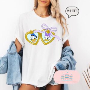 Locket Shirt Cute Locket Bow Donald Daisy Lover shirt