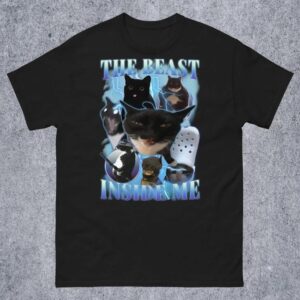 The beast inside me 90s Vintage Funny Cat Shirt