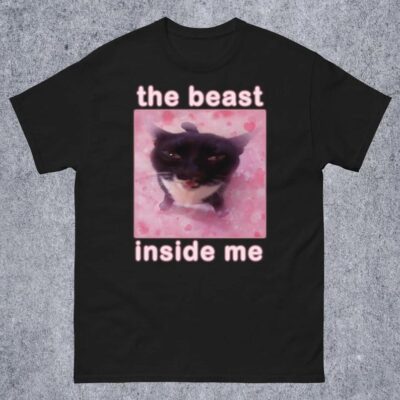 The beast inside me Funny Cat shirt