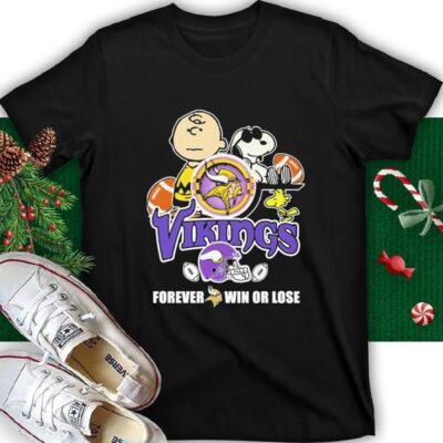 The Peanuts Characters X Minnesota Vikings Forever Win Or Lose Shirt