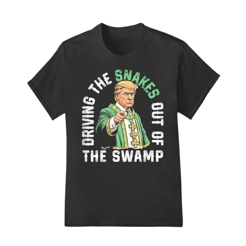 Trump driving the snakes out of the swamp shirt