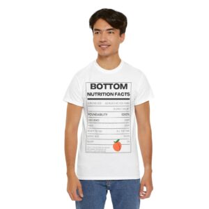 Bottom nutrition facts funny gay shirt