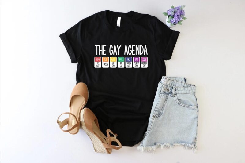 The Gay Agenda Funny LGBTQ Shirt